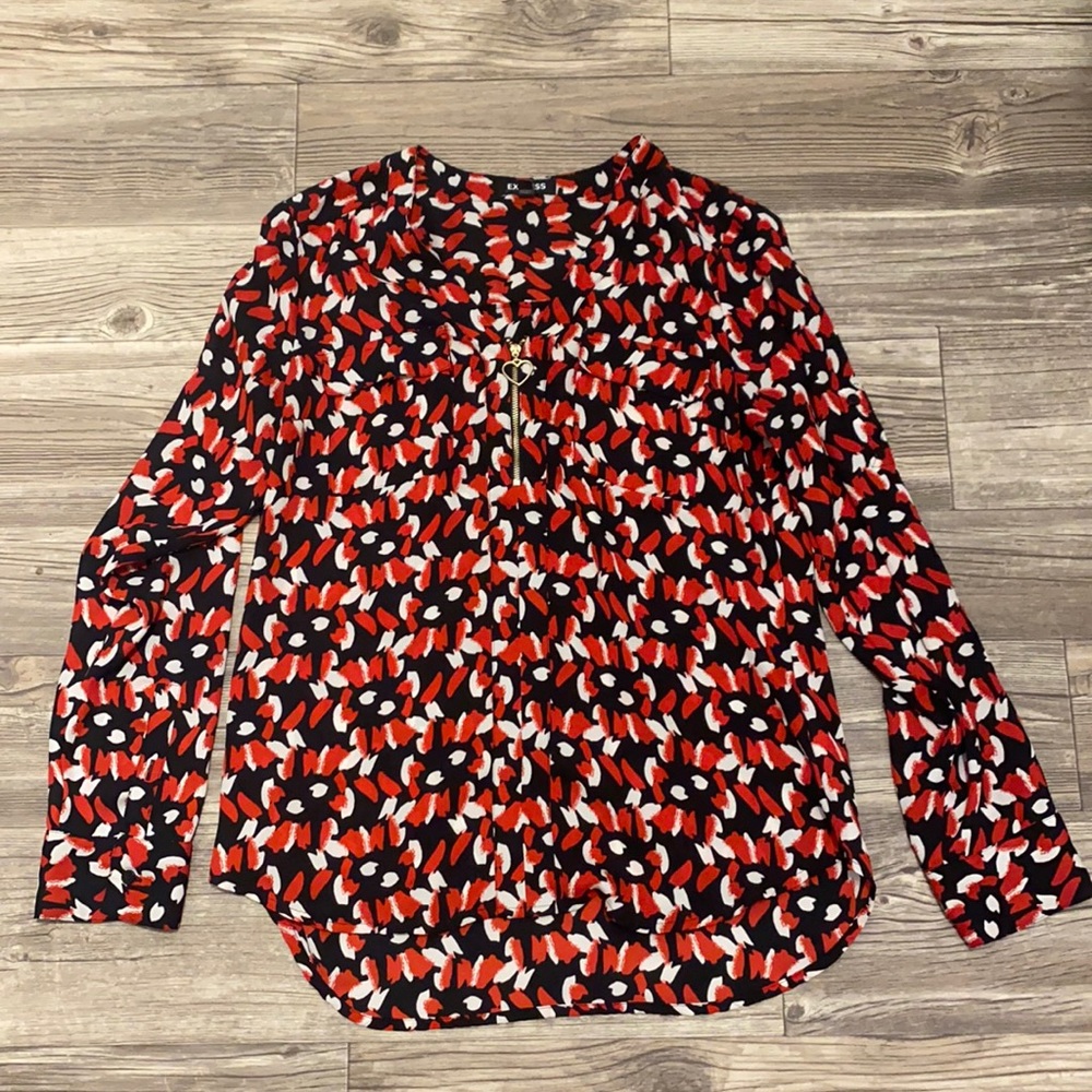 Express women’s red blouse size small
